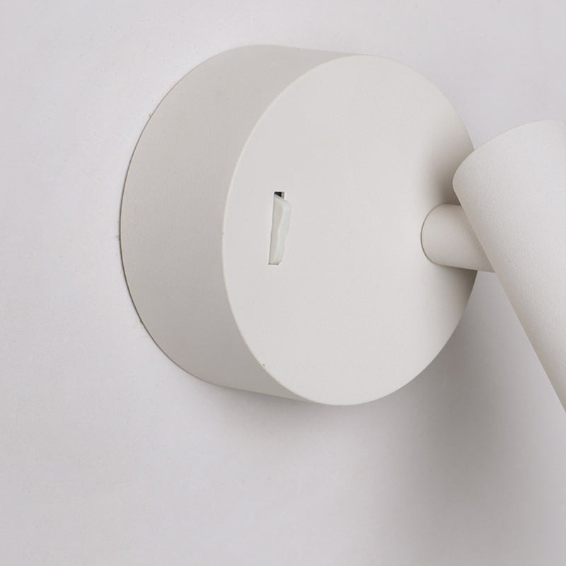 Modern Minimalist Aluminum Round Cylinder LED Wall Sconce Lamp for Living Room