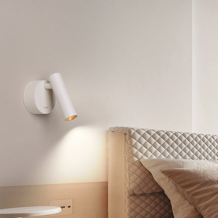 Moderne minimalistische Aluminium Rundzylinder LED Wandleuchte für das Wohnzimmer 