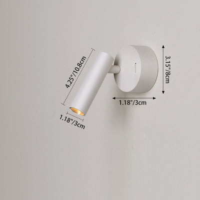 Modern Minimalist Aluminum Round Cylinder LED Wall Sconce Lamp for Living Room