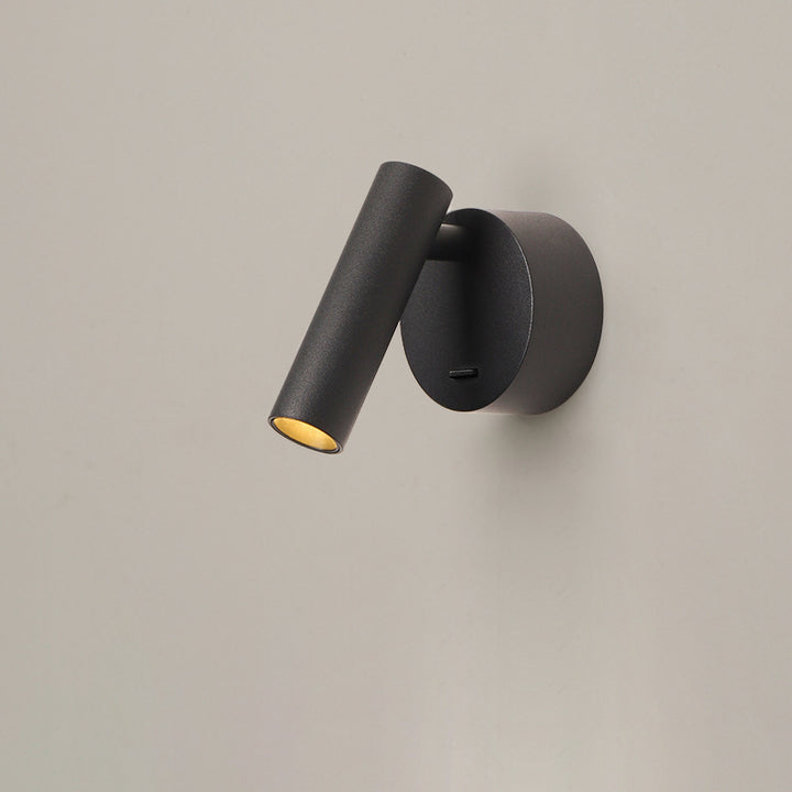 Moderne minimalistische Aluminium Rundzylinder LED Wandleuchte für das Wohnzimmer 