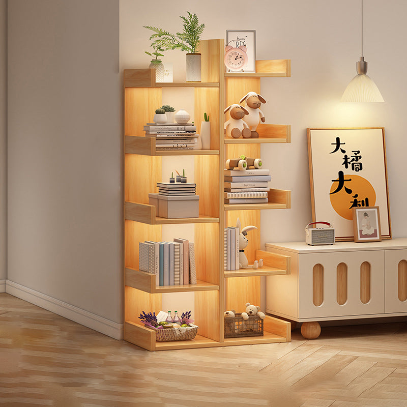 Modern Minimalist Rectangular Artificial Wood Bookshelf 4/5-Tier For Living Room