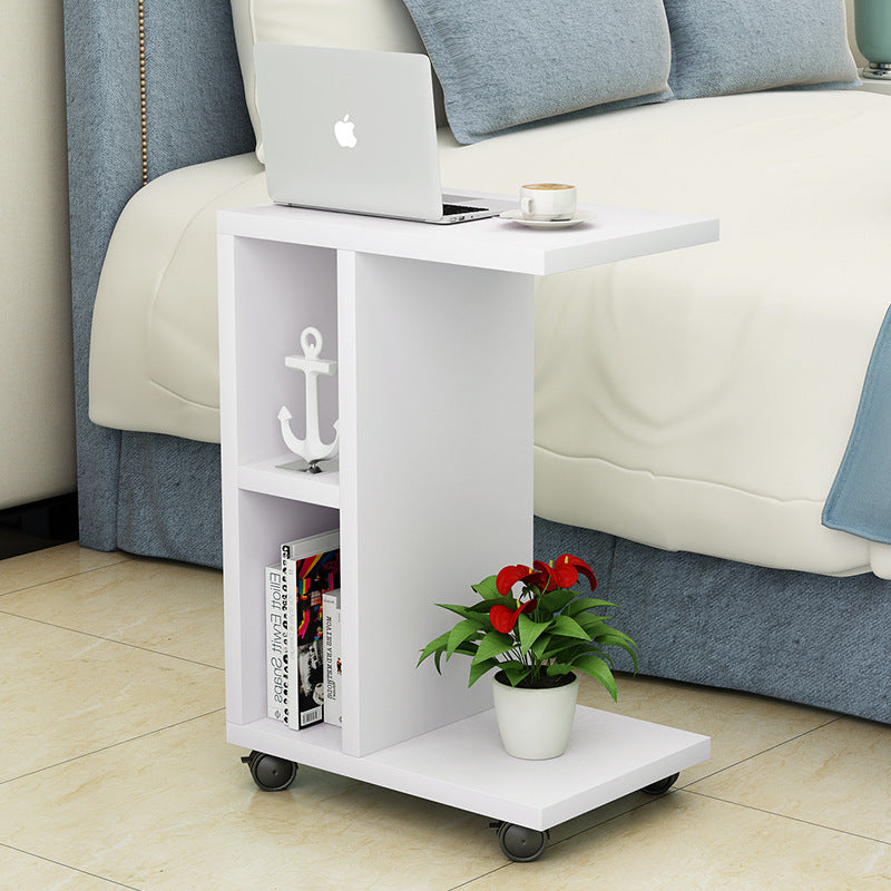 Modern Minimalist Rectangular Laminate End Table 3-Tier Movable For Living Room