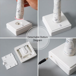 Moderne kreative Feiertagsdekorative bunte Ei-Simulation Baum Plastik LED Tischlampe 