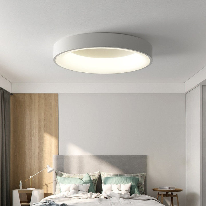 Moderne minimalistische runde Kreis Eisen Acryl LED Unterputz Deckenleuchte für Schlafzimmer 