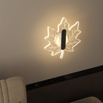 Modern Acrylic Maple Leaf Shape LED Creative Wall Sconce Lamp