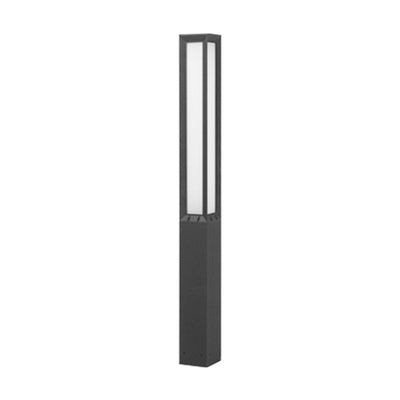 Luz LED exterior moderna minimalista impermeable de acero galvanizado en forma de rectángulo y acrílico para jardín 