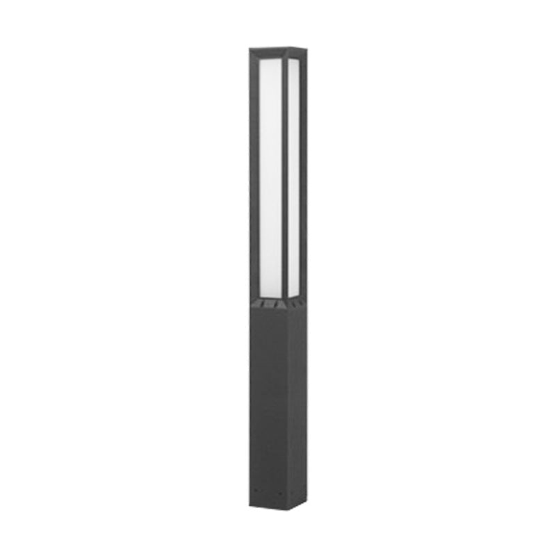 Luz LED exterior moderna minimalista impermeable de acero galvanizado en forma de rectángulo y acrílico para jardín 
