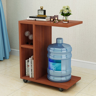 Modern Minimalist Rectangular Laminate End Table 3-Tier Movable For Living Room