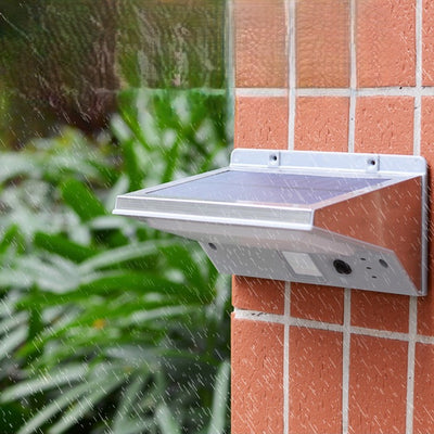 Moderne minimalistische rechteckige trapezförmige ABS PC LED Wandleuchte Solarlampe für Garten 