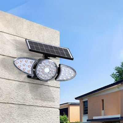 Moderne minimalistische rechteckige trapezförmige ABS PC LED Wandleuchte Solarlampe für Garten 