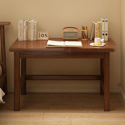 Modern Minimalist Rectangular Pine Wood End Table 1-Tier For Living Room
