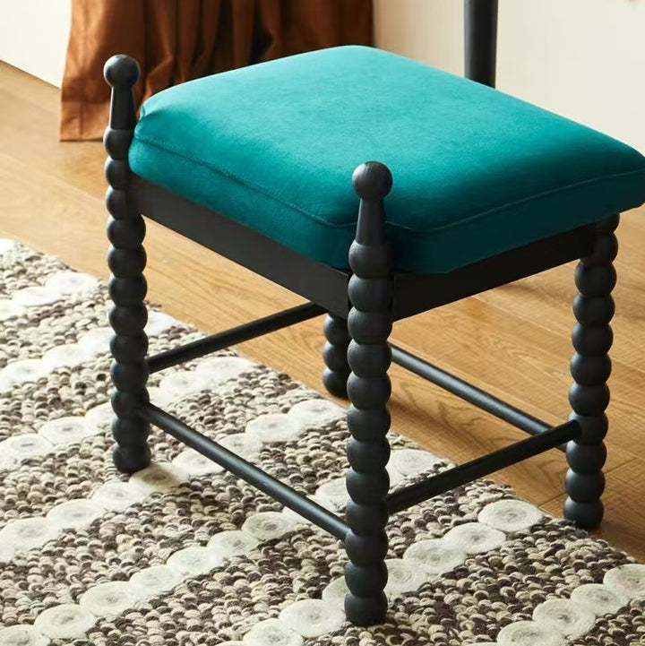 Vasques et tabouret de maquillage contemporains rétro en bois massif rectangulaires à colonnes romaines et arc pour chambre 