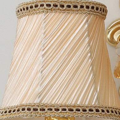 European Candlestick Shape Crystal 3-Light Wall Sconce Lamp