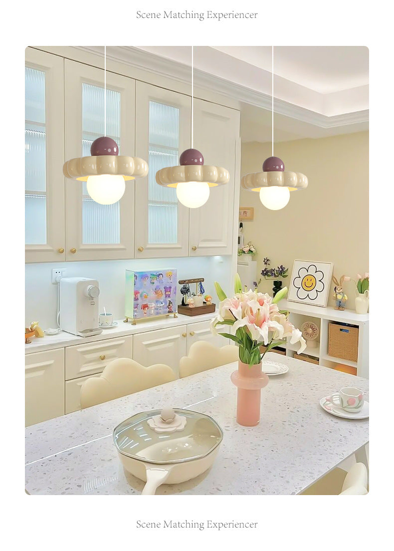 Moderno Minimalista Disco Esfera Aluminio Resina PE 1/3 Luz Colgante Para Dormitorio 