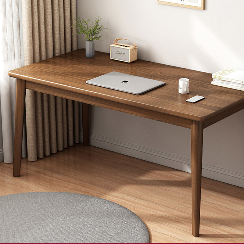 Modern Minimalist Rectangular Medium Density Fiberboard Solid Wood Side Table 1-Tier For Living Room