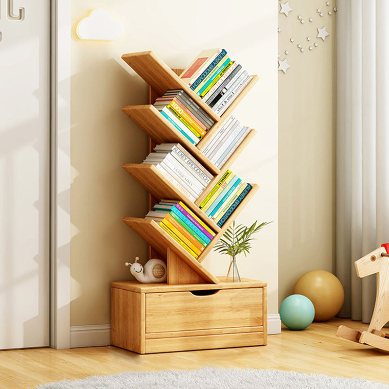 Contemporary Creative Rectangular Solid Wood Eco-Friendly Board 6/8/10/12 Tier Bookshelves For Home Office