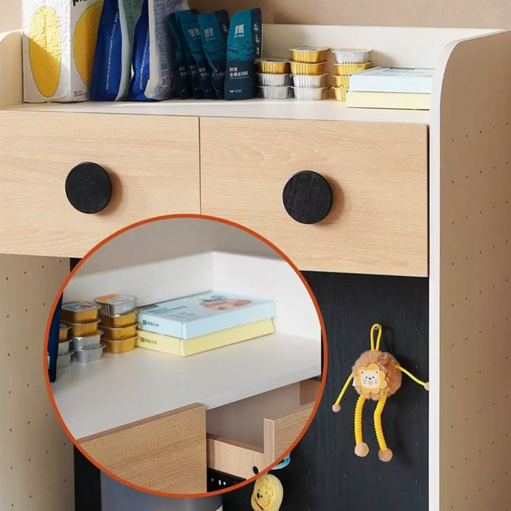 Modern Minimalist Plywood Open Pet Food Shelf Cat Furniture - Hanging Pet Accessories Organizer Storage Cabinet For Living Room