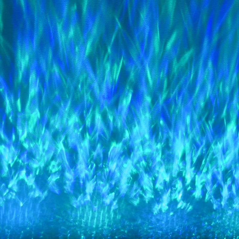 ضوء غسل الجدار LED الحديث بتأثير تدفق ماء وتموجات – رؤية ثلاثية الأبعاد لأورورا لغرفة النوم أو الصالة 