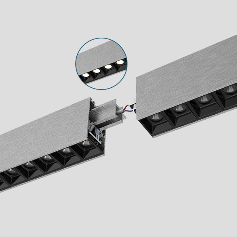 Anti-Glare LED Linear Pendant Light For Home Office - LED High Lumen Eye Protection Minimalist Aluminum