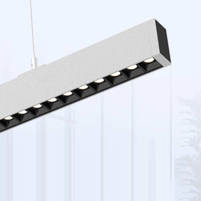 Anti-Glare LED Linear Pendant Light For Home Office - LED High Lumen Eye Protection Minimalist Aluminum