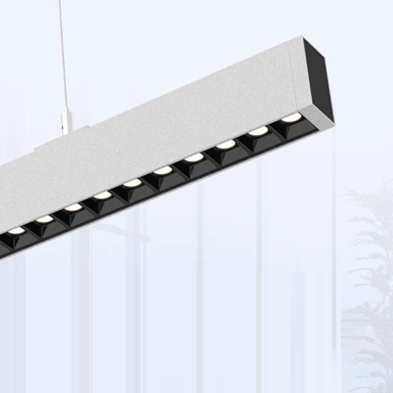 Anti-Glare LED Linear Pendant Light For Home Office - LED High Lumen Eye Protection Minimalist Aluminum