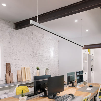 Anti-Glare LED Linear Pendant Light For Home Office - LED High Lumen Eye Protection Minimalist Aluminum