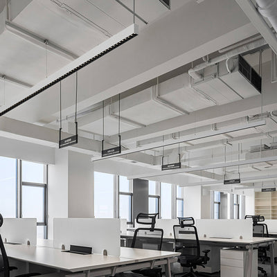 Anti-Glare LED Linear Pendant Light For Home Office - LED High Lumen Eye Protection Minimalist Aluminum