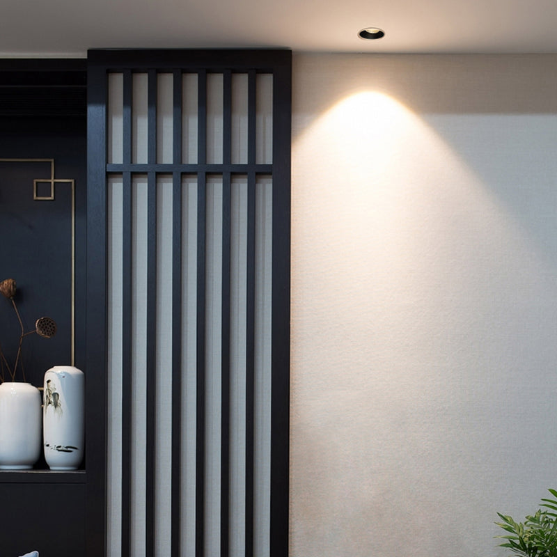 Plafonnier encastré à LED en aluminium réglable - Éclairage encastré de style scandinave pour salon 