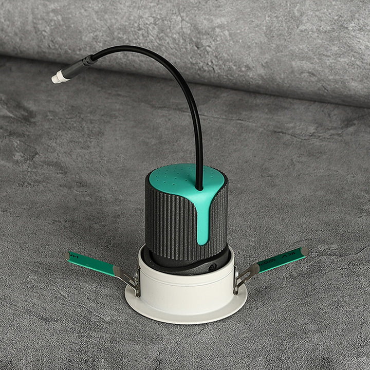Plafonnier encastré à LED en aluminium réglable - Éclairage encastré de style scandinave pour salon 