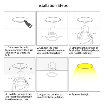 Adjustable Aluminum Recessed LED Downlight - Scandinavian Maintenance Flush Mount Lighting For Living Room