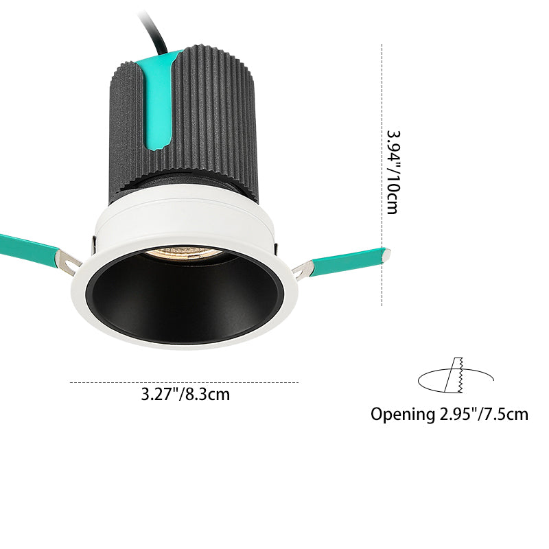 Adjustable Aluminum Recessed LED Downlight - Scandinavian Maintenance Flush Mount Lighting For Living Room