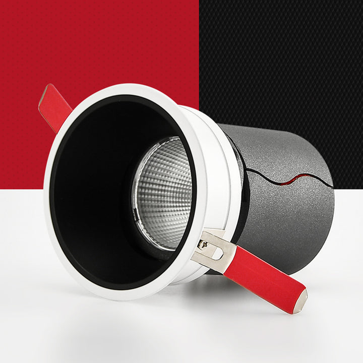Plafonnier encastré à LED en aluminium réglable - Éclairage encastré de style scandinave pour salon 
