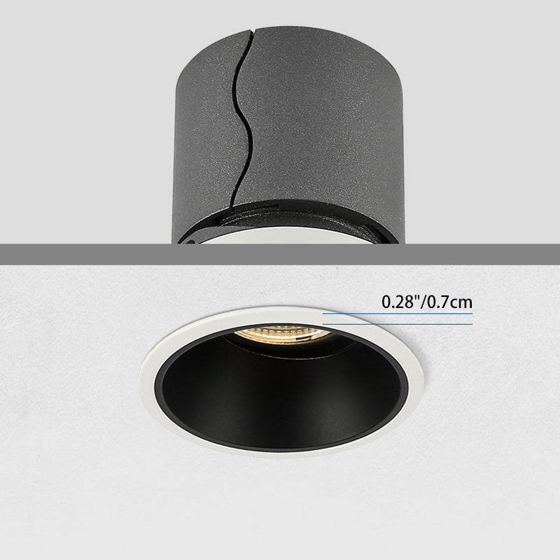 Adjustable Aluminum Recessed LED Downlight - Scandinavian Maintenance Flush Mount Lighting For Living Room