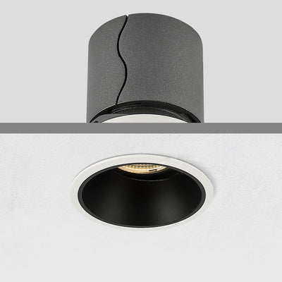 Adjustable Aluminum Recessed LED Downlight - Scandinavian Maintenance Flush Mount Lighting For Living Room