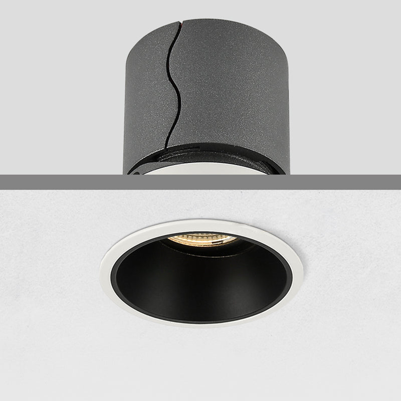 Adjustable Aluminum Recessed LED Downlight - Scandinavian Maintenance Flush Mount Lighting For Living Room