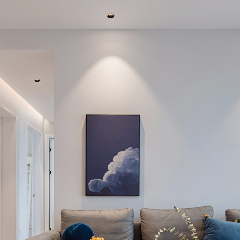Plafonnier encastré à LED en aluminium réglable - Éclairage encastré de style scandinave pour salon 