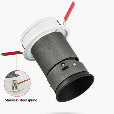 Adjustable Aluminum Recessed LED Downlight - Scandinavian Maintenance Flush Mount Lighting For Living Room