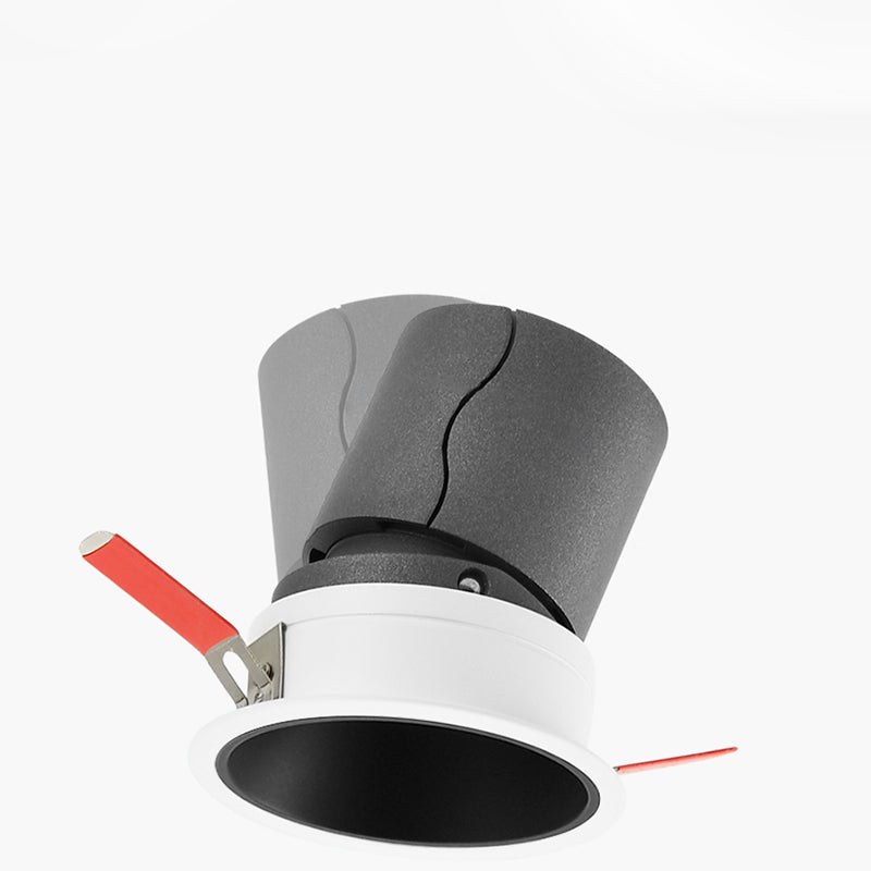 Plafonnier encastré à LED en aluminium réglable - Éclairage encastré de style scandinave pour salon 