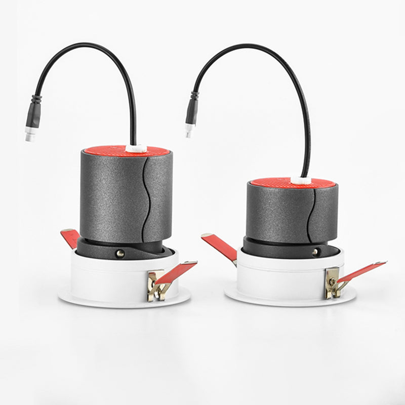 Plafonnier encastré à LED en aluminium réglable - Éclairage encastré de style scandinave pour salon 