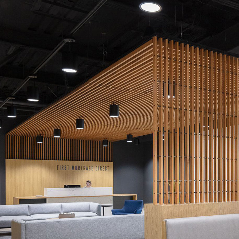 ضوء قلادة LED من الألمنيوم القابل للتعديل - ضوء سقف مستدير متدفق بتصميم بسيط للمكتب المنزلي 