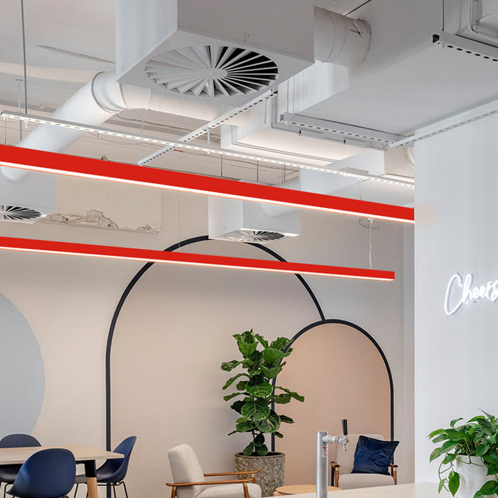 Augenpflege & blendfreies Aluminium LED-Kronleuchter - Minimalistische lineare Pendelleuchte für Zuhause und Büro 