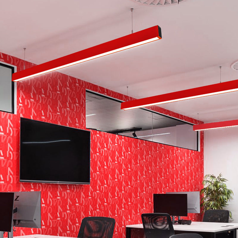 Eye-Care & Anti-Glare Aluminum LED Chandeliers - Minimalist Linear Pendant Light For Home Office