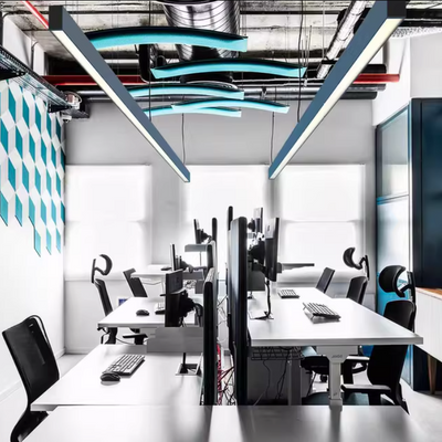 Eye-Care & Anti-Glare Aluminum LED Chandeliers - Minimalist Linear Pendant Light For Home Office