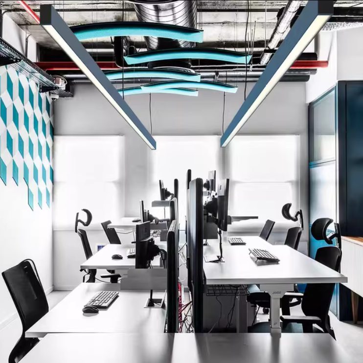 Eye-Care & Anti-Glare Aluminum LED Chandeliers - Minimalist Linear Pendant Light For Home Office