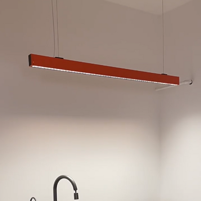 Eye-Care & Anti-Glare Aluminum LED Chandeliers - Minimalist Linear Pendant Light For Home Office