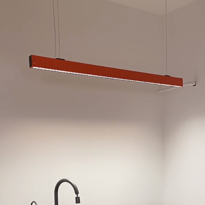 Eye-Care & Anti-Glare Aluminum LED Chandeliers - Minimalist Linear Pendant Light For Home Office