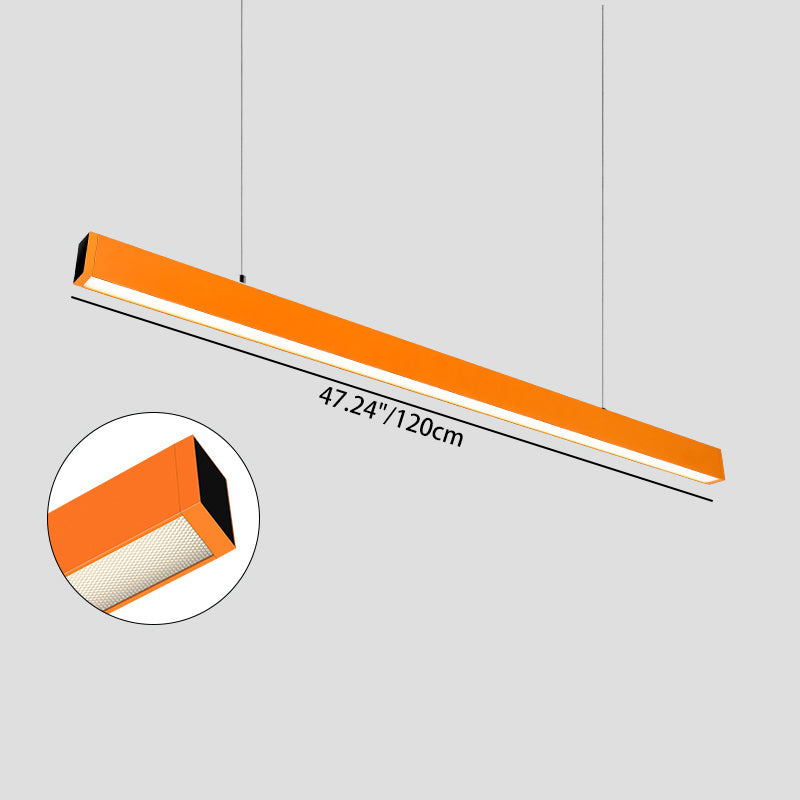 Eye-Care & Anti-Glare Aluminum LED Chandeliers - Minimalist Linear Pendant Light For Home Office