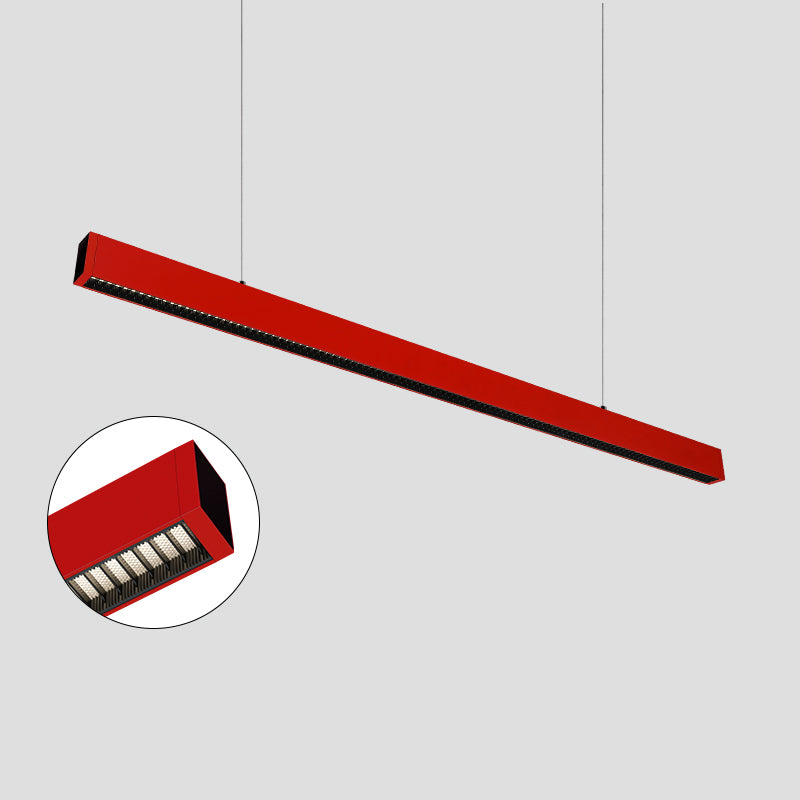 Eye-Care & Anti-Glare Aluminum LED Chandeliers - Minimalist Linear Pendant Light For Home Office