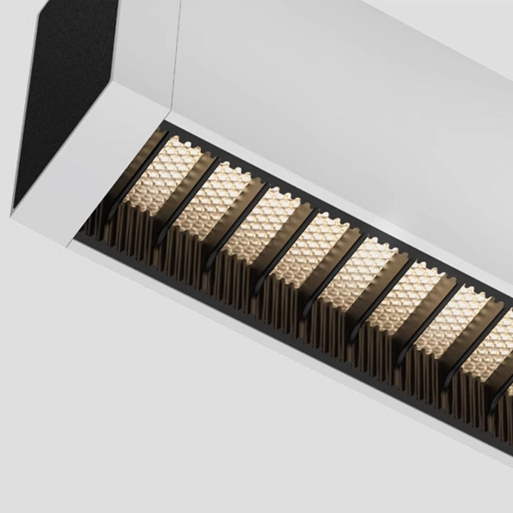 Luz Colgante LED Antideslumbrante Profunda para Cuidado de los Ojos - Luz Colgante Lineal Minimalista para Oficina en Casa 