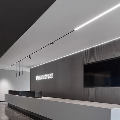 Strip Recessed LED Magnetic Track Lighting - Minimalist Linear Flush Mount Ceiling Light For Home Office